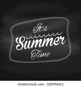 summer background on blackboard