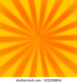 Summer background with orange yellow rays summer sun hot swirl with space for your message. Vector illustration EPS 10 for design element presentation, brochure layout page, packing label