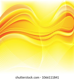 Summer background with orange yellow rays summer sun hot swirl with space for your message. Vector illustration EPS 10 for design element presentation, brochure layout page, packing label