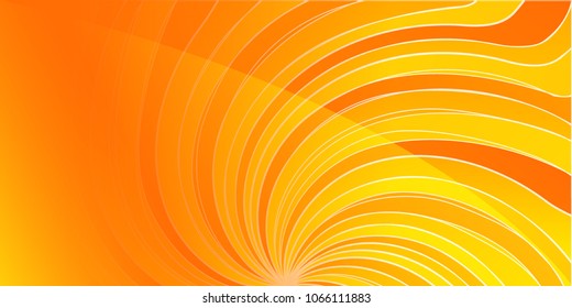 Summer background with orange yellow rays summer sun hot swirl with space for your message. Vector illustration EPS 10 for design element presentation, brochure layout page, packing label