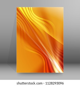 Summer background with orange yellow rays summer sun hot swirl with space for your message. Vector illustration EPS 10 for design element presentation, brochure layout page, packing label