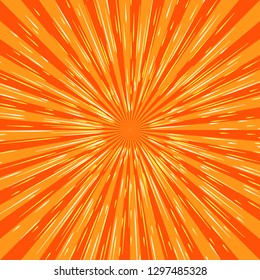 Summer background with orange yellow rays summer sun hot swirl with space for your message. Vector illustration EPS 10 for design element presentation, brochure layout page, packing label
