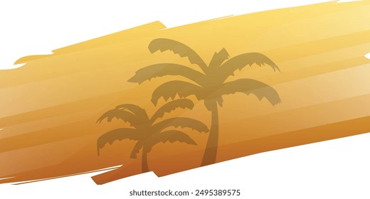 Summer background with palm trees. Vector illustration