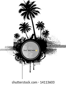Summer background with palm trees so you can add your own images (vector) 3