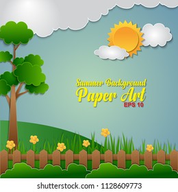 Summer Background Paper Art