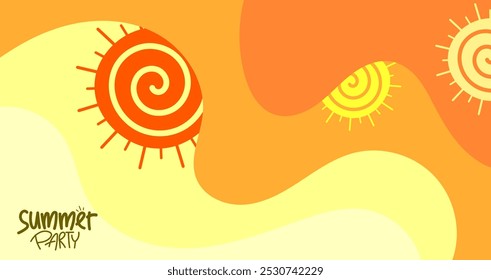 summer background party. hd layout, banner, poster, greeting card template. design vector style illustration 
