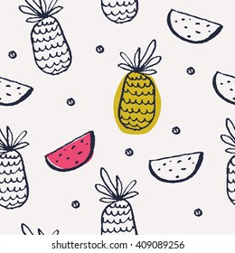 Summer Background Pattern In Vector.