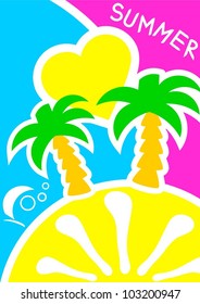 summer background pop art style