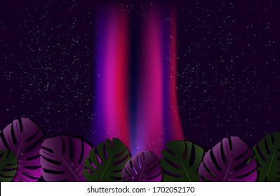 
summer background in retro style with tropical leaves. sun, sunset. bright background in retro 80s style.
Vector retro poster for your design.