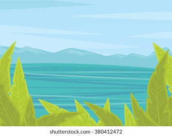 Summer background with sea