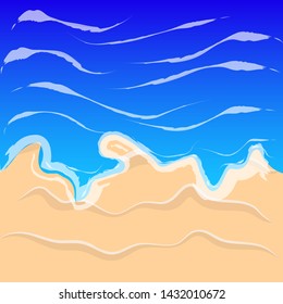 Summer background. Sea and sand.