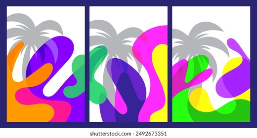 summer background set collection design