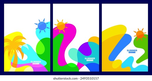 diseño de colección de fondo de verano