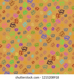 Summer background shell multicolor seamless.