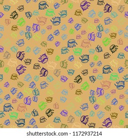 Summer background shell multicolored seamless.