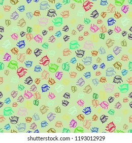 Summer background shell multicolored seamless.