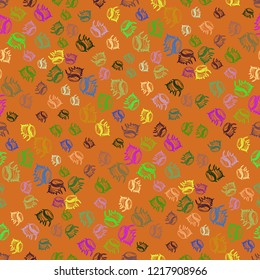 Summer background shell multicolored seamless.