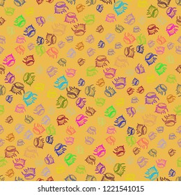 Summer background shell multicolored seamless.