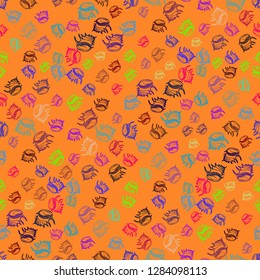 Summer background shell multicolored seamless.