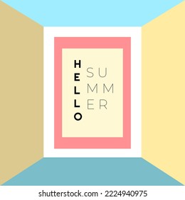 Summer background. summer simple background. background template design. summer vector.	
