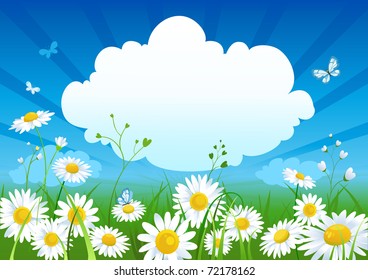 Summer background with space for text