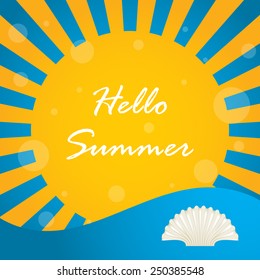 Summer background with special design, hello summer