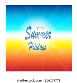 summer background and sunrise or sunset. feel relax in summer holiday. 