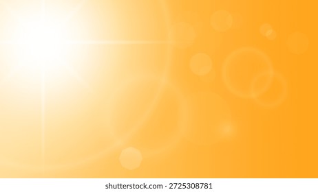 fundo de verão com sol e bokeh