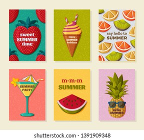 Summer background template for banners and wallpapers, invitation cards and posters. Vector illustration template.