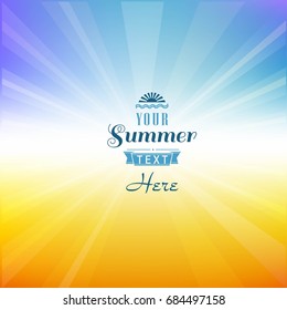 Summer background with text