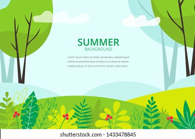 Summer background  with text space, for gretting card, cover design templates, banner, poster, typography design, wallpapers,  wallpapers