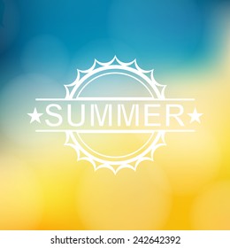 Summer Background With Text - Vector