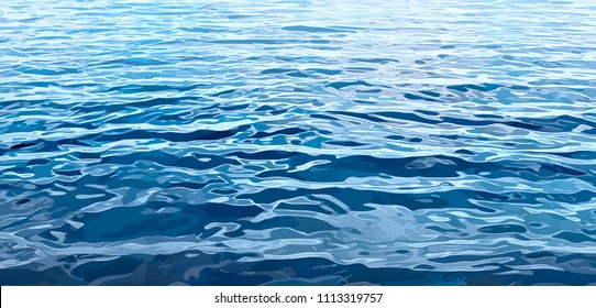 Summer background. Texture of water surface. Pool water. Overhead view. Vector illustration nature background.