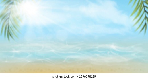 Summer background. Texture of water surface. Overhead view. Vector illustration. Hello summer