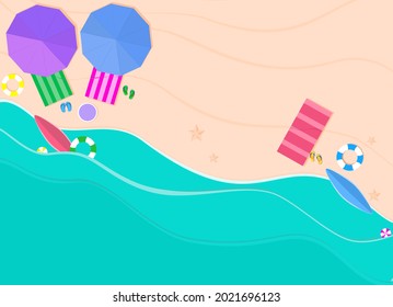 ilustración del vector de la playa de fondo de verano