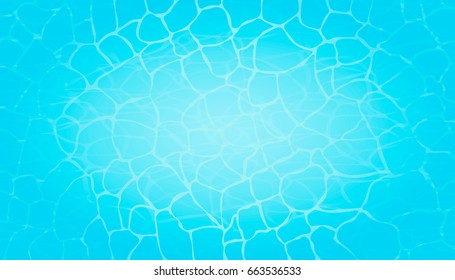 Summer background. Top view of water surface.Vector Illustration.