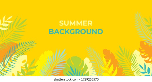 Fondo de verano. Vacaciones de verano para carteles, afiches y publicidad.