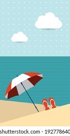 Summer background. Vector card.
