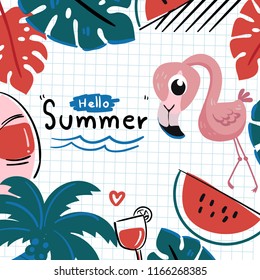 summer background vector design