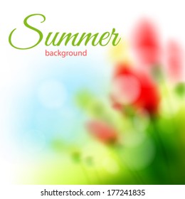 Summer background. Vector illustration.
