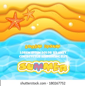 Summer background. Vector illustration. 
