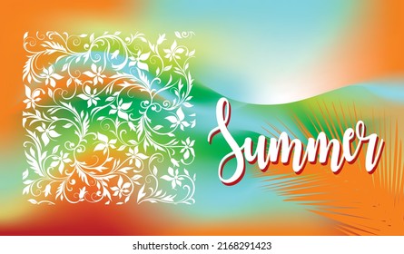 summer background vector illustration design and contemporary floral pattern. for posters, banners, covers, cards and others