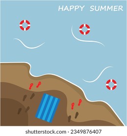 summer background vector and illustration design