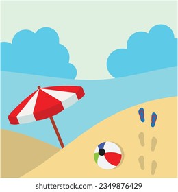 Sommerhintergrund, Vektorgrafik-Design