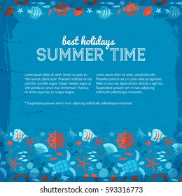 Summer background. Vector Illustration, eps10, contains transparencies.