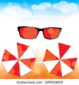 Summer Background Vector illustration of a glowing Summer time background.