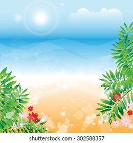 Summer Background - Vector Illustration, Graphic Design, Editable For Your Design