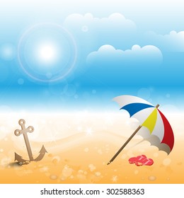 Summer Background - Vector Illustration, Graphic Design, Editable For Your Design