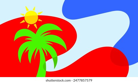 summer background. vector illustration. hd layout, banner, poster, greeting card template design