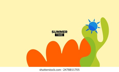 summer background. vector illustration. hd layout, banner, poster, greeting card template design